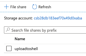 azure cloud shell file share